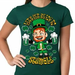 Bewild Leprechaun Let's Get Ready To Stumble Girls T-shirt 11 Bewild Leprechaun Let's Get Ready To Stumble Girls T-shirt