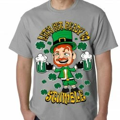 Bewild St.Patricks Day Leprechaun Let's Get Ready To Stumble Mens T-shirt