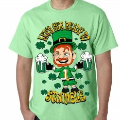 Bewild St.Patricks Day Leprechaun Let's Get Ready To Stumble Mens T-shirt