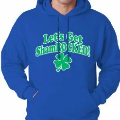 Bewild Let's Get ShamROCKED Funny Irish Adult Hoodie