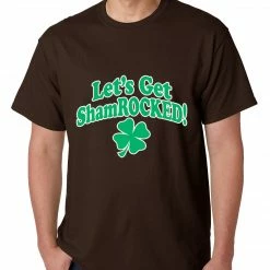 Bewild Let's Get ShamROCKED Funny Irish Mens T-shirt St.Patricks Day