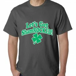 Bewild Let's Get ShamROCKED Funny Irish Mens T-shirt St.Patricks Day