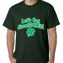 Bewild Let's Get ShamROCKED Funny Irish Mens T-shirt St.Patricks Day