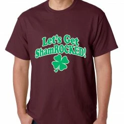 Bewild Let's Get ShamROCKED Funny Irish Mens T-shirt St.Patricks Day