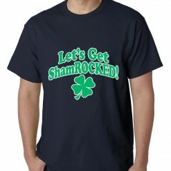Bewild Let's Get ShamROCKED Funny Irish Mens T-shirt St.Patricks Day