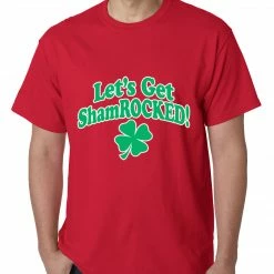 Bewild Let's Get ShamROCKED Funny Irish Mens T-shirt St.Patricks Day