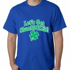 Bewild Let's Get ShamROCKED Funny Irish Mens T-shirt St.Patricks Day