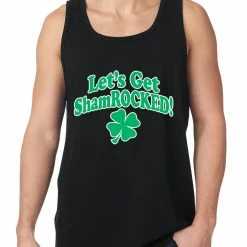 Bewild St.Patricks Day Let's Get ShamROCKED Funny Irish Tank Top