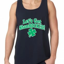 Bewild St.Patricks Day Let's Get ShamROCKED Funny Irish Tank Top