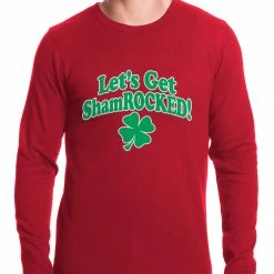 Bewild Let's Get ShamROCKED Funny Irish Thermal Shirt St.Patricks Day 7 Bewild Let's Get ShamROCKED Funny Irish Thermal Shirt St.Patricks Day