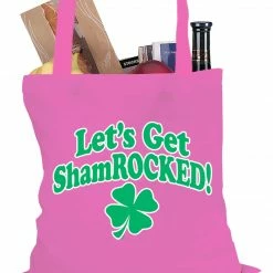 Bewild Holiday Prints Let's Get ShamROCKED Funny Irish Tote Bag 12 Bewild Holiday Prints Let's Get ShamROCKED Funny Irish Tote Bag