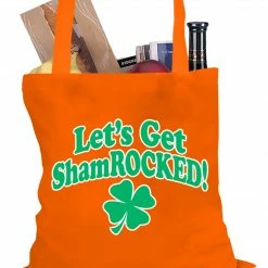 Bewild Holiday Prints Let's Get ShamROCKED Funny Irish Tote Bag 14 Bewild Holiday Prints Let's Get ShamROCKED Funny Irish Tote Bag