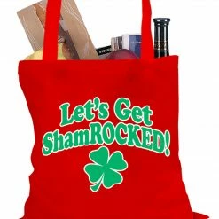 Bewild Holiday Prints Let's Get ShamROCKED Funny Irish Tote Bag 16 Bewild Holiday Prints Let's Get ShamROCKED Funny Irish Tote Bag