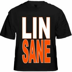 Bewild LINSANE Mens T-shirt, Lin-Sane, Jeremy Lin Sayings Men's Tee Shirt Sport Inspiration