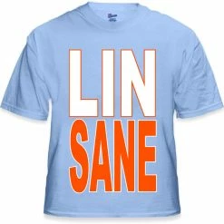 Bewild LINSANE Mens T-shirt, Lin-Sane, Jeremy Lin Sayings Men's Tee Shirt Sport Inspiration
