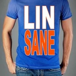 Bewild LINSANE Mens T-shirt, Lin-Sane, Jeremy Lin Sayings Men's Tee Shirt Sport Inspiration