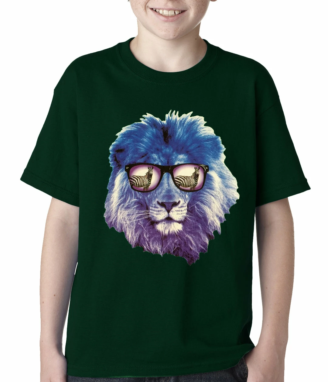 Bewild Cool Funny & Offensive Lion Wearing Sunglasses Looking At A Zebra Kids T-shirt 4 Bewild Cool Funny & Offensive Lion Wearing Sunglasses Looking At A Zebra Kids T-shirt