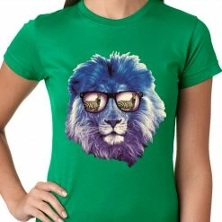 Bewild Lion Wearing Sunglasses Looking At A Zebra Ladies T-shirt 17 Bewild Lion Wearing Sunglasses Looking At A Zebra Ladies T-shirt