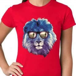 Bewild Lion Wearing Sunglasses Looking At A Zebra Ladies T-shirt 20 Bewild Lion Wearing Sunglasses Looking At A Zebra Ladies T-shirt