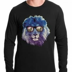 Bewild Famous Quotes And Sayings Lion Wearing Sunglasses Looking At A Zebra Thermal Shirt