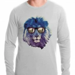 Bewild Famous Quotes And Sayings Lion Wearing Sunglasses Looking At A Zebra Thermal Shirt