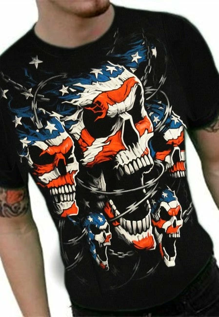 Bewild Liquid Blue "Patriot Skull" T-Shirt 3 Bewild Liquid Blue "Patriot Skull" T-Shirt