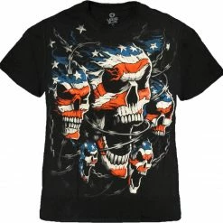 Bewild Liquid Blue "Patriot Skull" T-Shirt