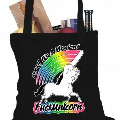 Bewild Look It's A Magical F*ckunicorn Funny Tote Bag Cool Funny & Offensive