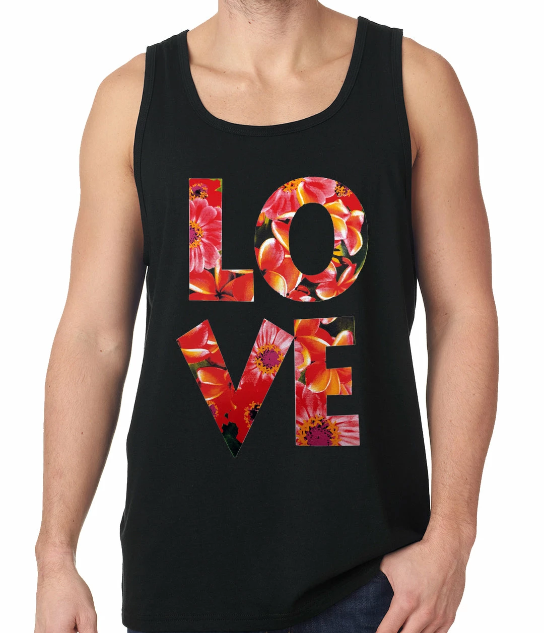 Bewild Cool Funny & Offensive Love Floral Pattern Tank Top 3 Bewild Cool Funny & Offensive Love Floral Pattern Tank Top