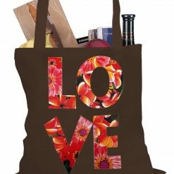Bewild Cool Funny & Offensive Love Floral Pattern Tote Bag