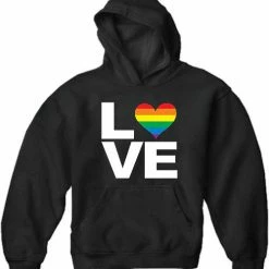 Bewild Positive Reinforcement Love Rainbow Heart Adult Hoodie
