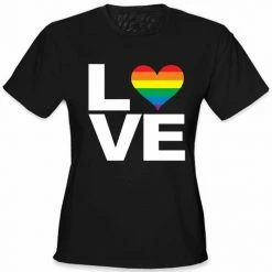 Bewild Love Rainbow Heart Girl's T-Shirt Positive Reinforcement