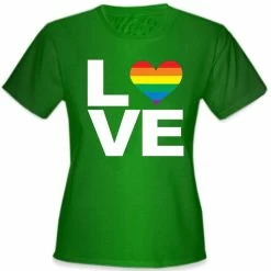 Bewild Love Rainbow Heart Girl's T-Shirt Positive Reinforcement