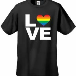 Bewild Love Rainbow Heart Men's T-Shirt Say It Loud