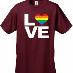 Bewild Love Rainbow Heart Men's T-Shirt Say It Loud
