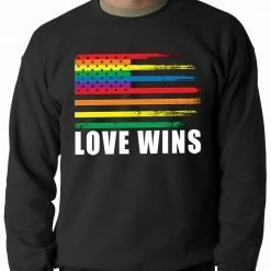 Bewild Love Wins - Gay Marriage Equality Adult Crewneck Positive Reinforcement
