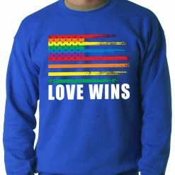 Bewild Love Wins - Gay Marriage Equality Adult Crewneck Positive Reinforcement