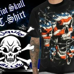 Bewild Liquid Blue "Patriot Skull" T-Shirt 17 Bewild Liquid Blue
