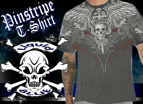 Bewild Liquid Blue "Pinstripe" T-Shirt 12 Bewild Liquid Blue "Pinstripe" T-Shirt