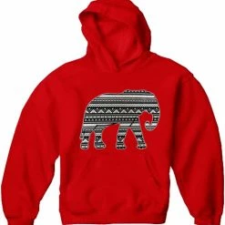 Bewild Lucky Aztec Elephant Adult Hoodie