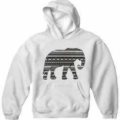 Bewild Lucky Aztec Elephant Adult Hoodie