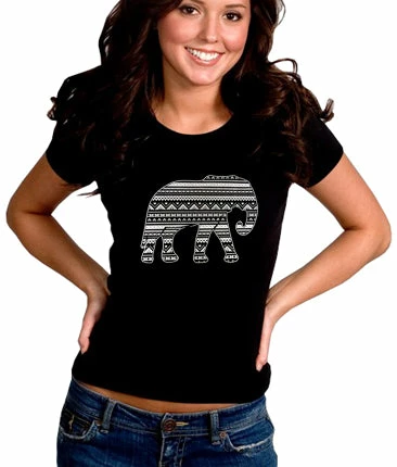 Bewild Lucky Aztec Elephant Girl's T-Shirt 3 Bewild Lucky Aztec Elephant Girl's T-Shirt
