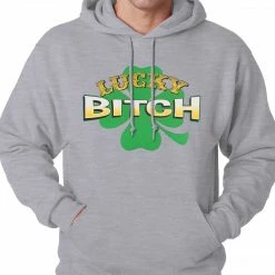 Bewild St.Patricks Day Lucky B*tch Irish Shamrock Hoodie