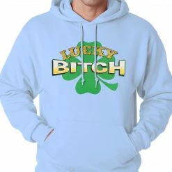 Bewild St.Patricks Day Lucky B*tch Irish Shamrock Hoodie