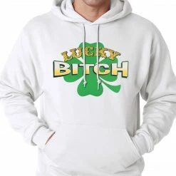 Bewild St.Patricks Day Lucky B*tch Irish Shamrock Hoodie