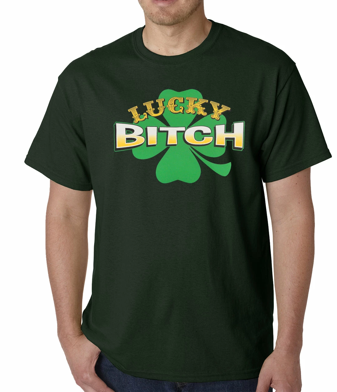 Bewild St.Patricks Day Lucky B*tch Irish Shamrock Mens T-shirt 3 Bewild St.Patricks Day Lucky B*tch Irish Shamrock Mens T-shirt
