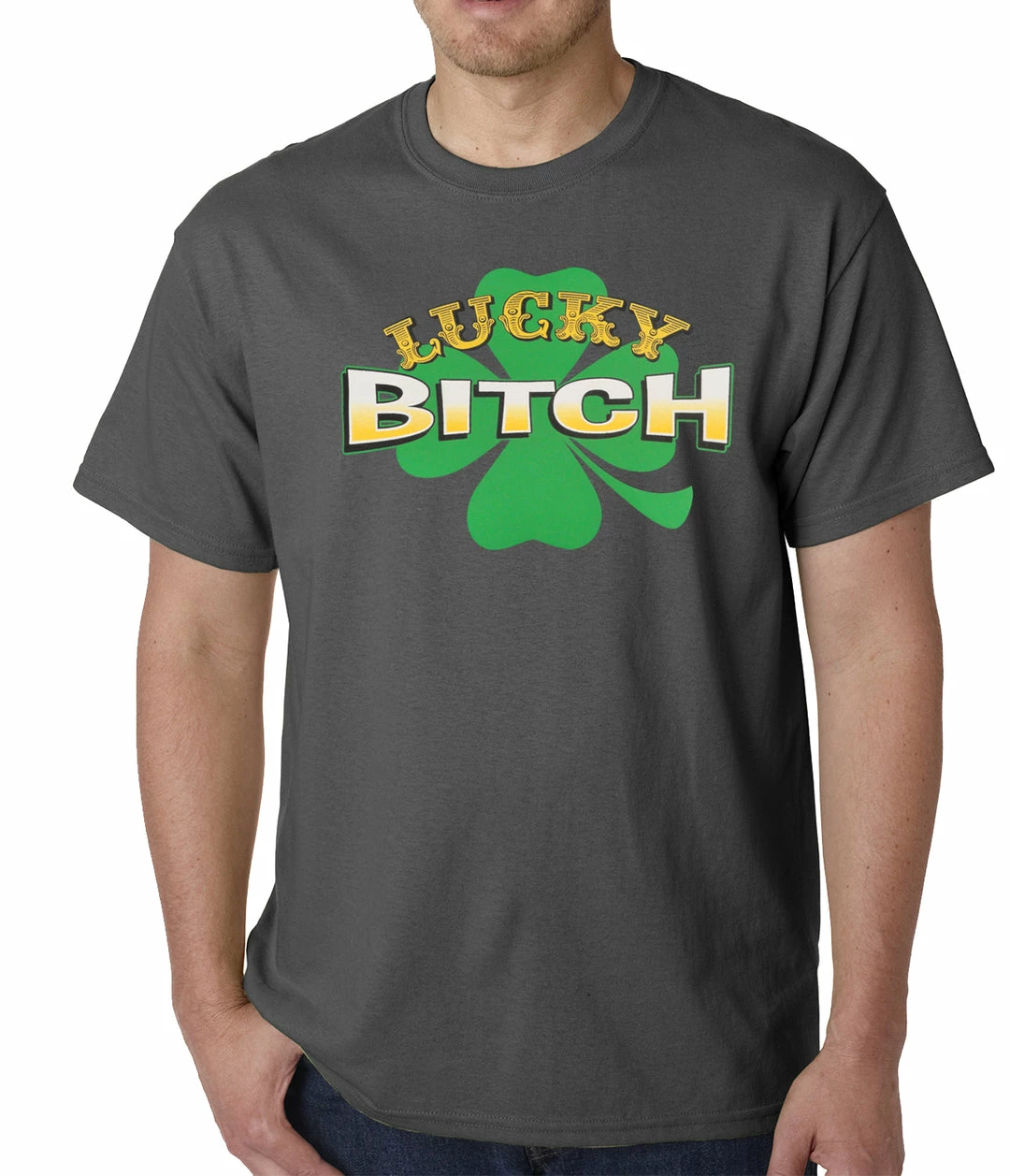 Bewild St.Patricks Day Lucky B*tch Irish Shamrock Mens T-shirt 6 Bewild St.Patricks Day Lucky B*tch Irish Shamrock Mens T-shirt
