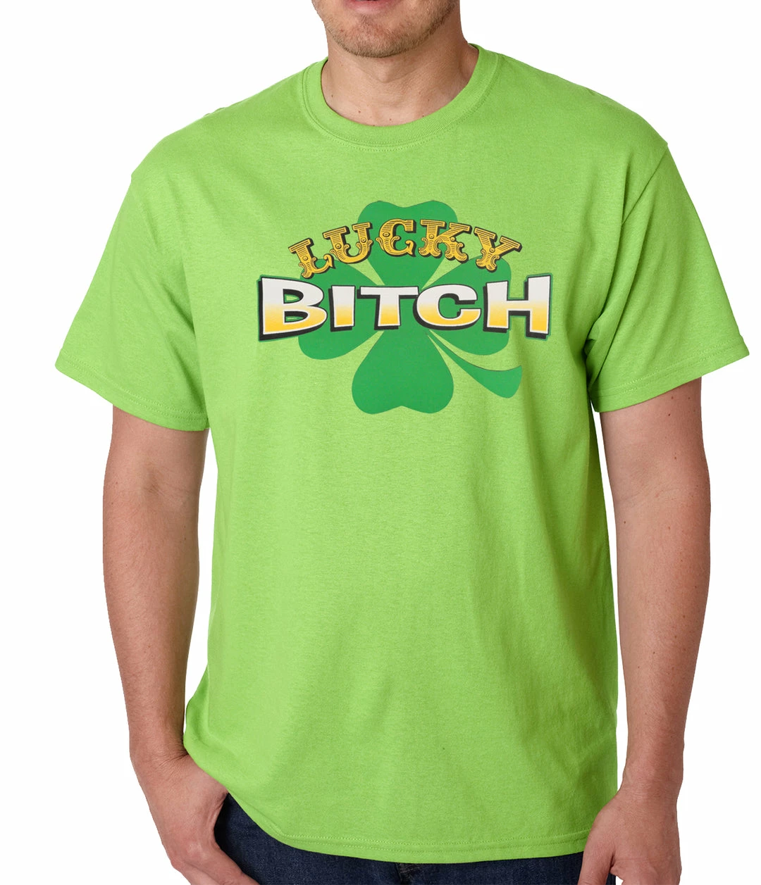 Bewild St.Patricks Day Lucky B*tch Irish Shamrock Mens T-shirt 8 Bewild St.Patricks Day Lucky B*tch Irish Shamrock Mens T-shirt