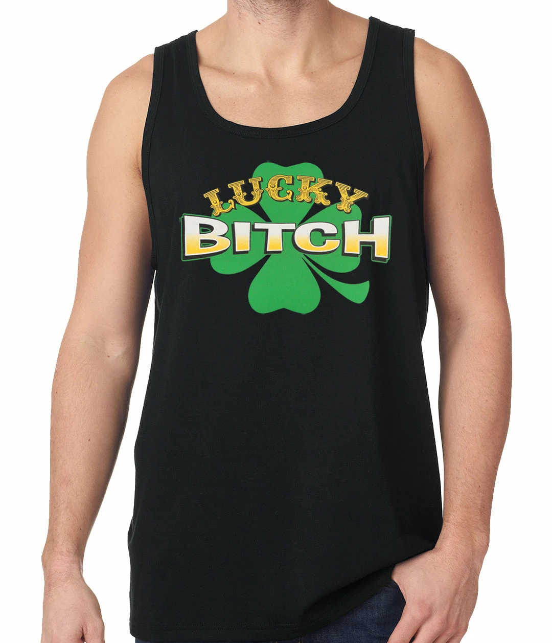 Bewild Lucky B*tch Irish Shamrock Tanktop 3 Bewild Lucky B*tch Irish Shamrock Tanktop