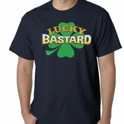 Bewild Lucky Bastard Irish Shamrock Mens T-shirt